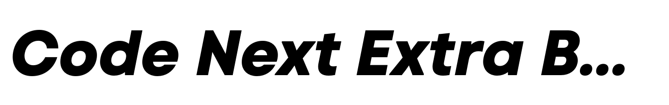 Code Next Extra Bold Italic